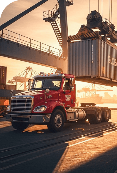 Drayage and port services for container transport between port and warehouse
